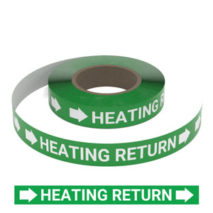 Heating Return (Green) - Pipe Marking Roll
