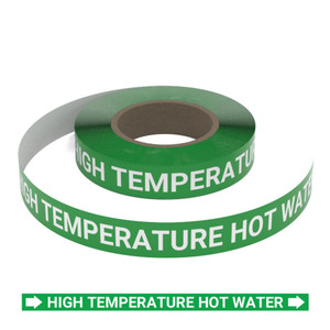 High Temperature Hot Water (Green) - Pipe Marking Roll