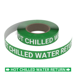 Hot Chilled Water Return - Pipe Marking Roll