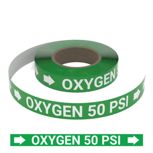Oxygen 50 Psi - Pipe Marking Roll