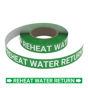 Reheat Water Return - Pipe Marking Roll