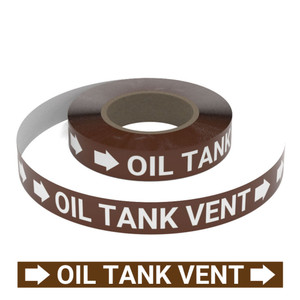 Oil Tank Vent - Pipe Marking Roll