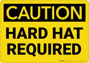 Caution: Hard Hat Required - Wall Sign