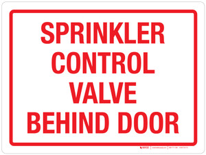 Sprinkler Control Valve Behind Door Landscape - Wall Sign