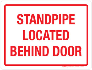 Standpipe Located Behind Door Landscape - Wall Sign
