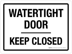 Watertight Door Keep Closed Landscape - Wall Sign