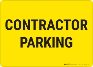 Contractor Parking Landscape - Wall Sign