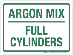 Argon Mix Full Cylinders Landscape - Wall Sign