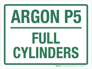 Argon P5 Full Cylinders Landscape - Wall Sign