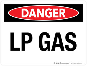 Danger: LP Gas Landscape - Wall Sign