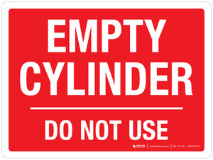 Empty Cylinder Do Not Use Landscape - Wall Sign