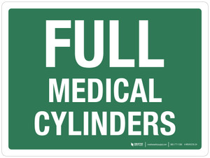 Full Medical Cylinders Landscape - Wall Sign