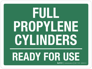 Full Propylene Cylinders Ready For Use Landscape - Wall Sign