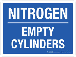 Nitrogen Empty Cylinders Landscape - Wall Sign