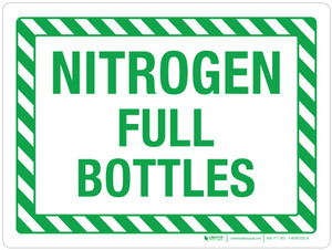 Nitrogen Full Bottles Landscape - Wall Sign