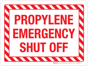 Propylene No Smoking Flammable Landscape - Wall Sign