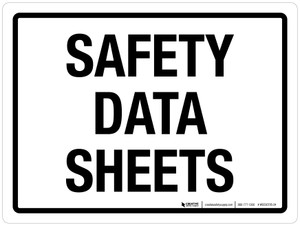 Safety Data Sheets White Landscape - Wall Sign