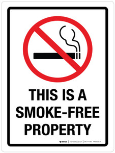 This Is A Smoke-Free Property Portrait - Wall Sign