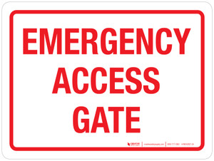 Emergency Access Gate - Do Not Open Window For Ventilation Landscape - Wall Sign