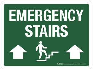 Emergency Stairs Up Arrows Up Landscape - Wall Sign