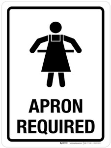 Apron Required with Icon Portrait - Wall Sign