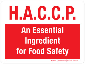 HACCP - An Essential Ingredient For Food Safety Landscape - Wall Sign