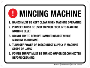 Mincing Machine Rules Landscape - Wall Sign