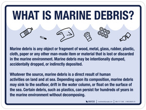 What Is Marine Debris? Landscape - Wall Sign