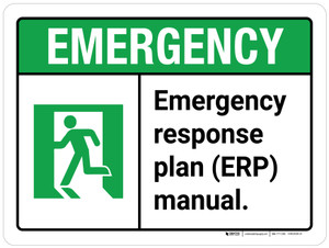 Emergency: Emergency Response Plan (ERP) Manual ANSI Landscape - Wall Sign Emergency: Emergency Response Plan (ERP) Manual ANSI Landscape - Wall Sign