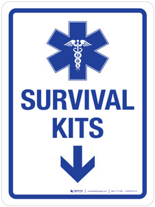 Survival Kits Portrait - Wall Sign