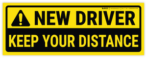 New Driver (Keep Your Distance) - Waterproof Car Magnet Bumper Decal