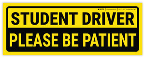 Student Driver (Please Be Patient) - Waterproof Car Magnet Bumper Decal