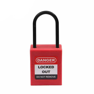 Red 38mm Nylon Shackle Lockout Padlock – Keyed Different