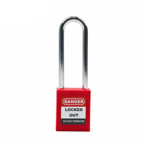 Red 76mm Steel Shackle Lockout Padlock – Keyed Different 