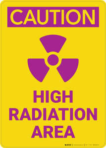 Caution: High Radiation Area - Wall Sign