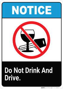 Notice: Do not Drink n Drive - Wall Sign
