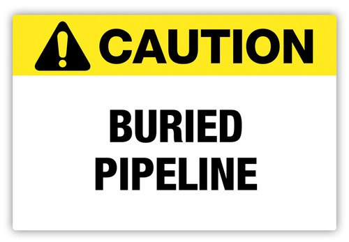 Caution - Buried Pipeline Label