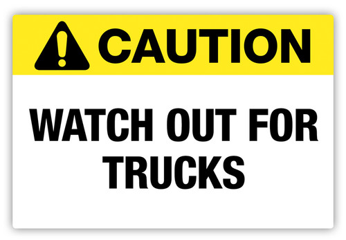 Caution - Trucks Label