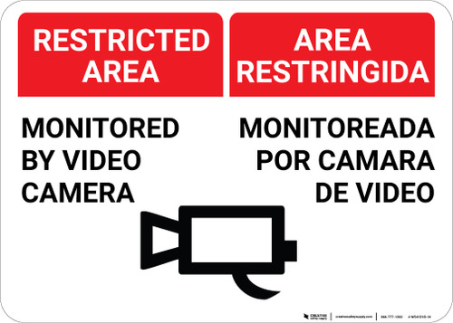 Bilingual Spanish Restricted Area - Wall Sign