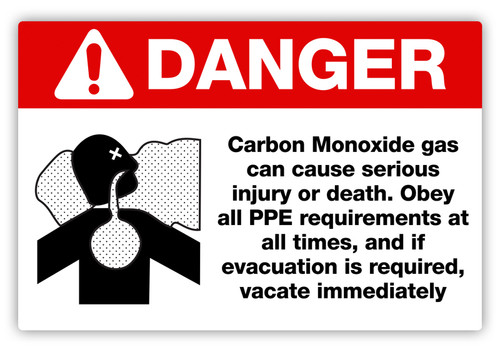 Danger - Carbon Monoxide Label