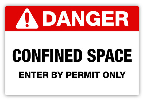 Danger - Confined Space Label