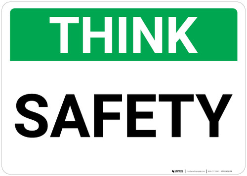 Think: Safety Landscape - Wall Sign