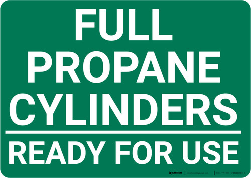 Full Propane Cylinders Ready For Use Landscape - Wall Sign