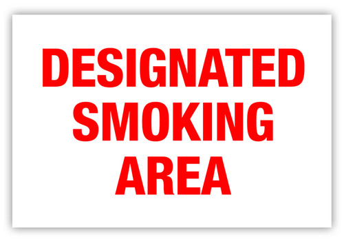 Designated Smoking Area Label