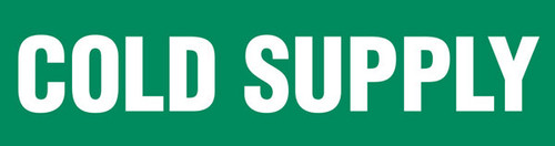 Cold Supply Pipe Marking Wrap