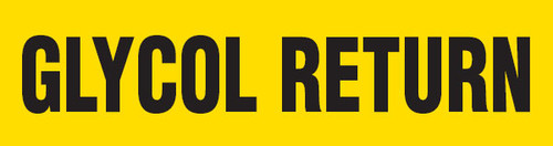 Glycol Return Pipe Marking Wrap (Yellow/Black)