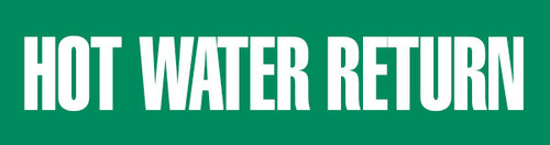 Hot Water Return Pipe Marking Wrap (Green/White)