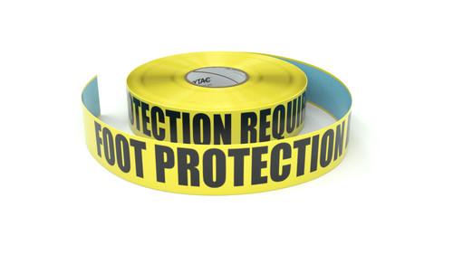 Foot Protection Required - Inline Printed Floor Marking Tape