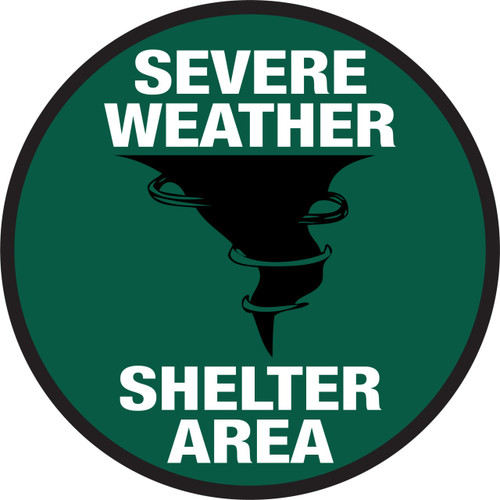 Severe Weather Shelter Floor Sign | Creative Safety Supply