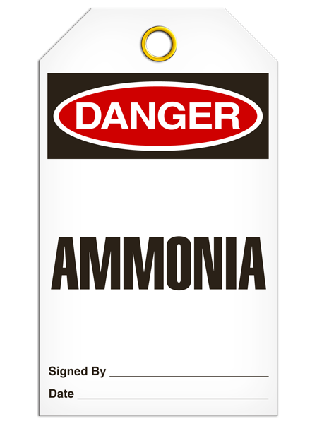 Danger Ammonia Tags
